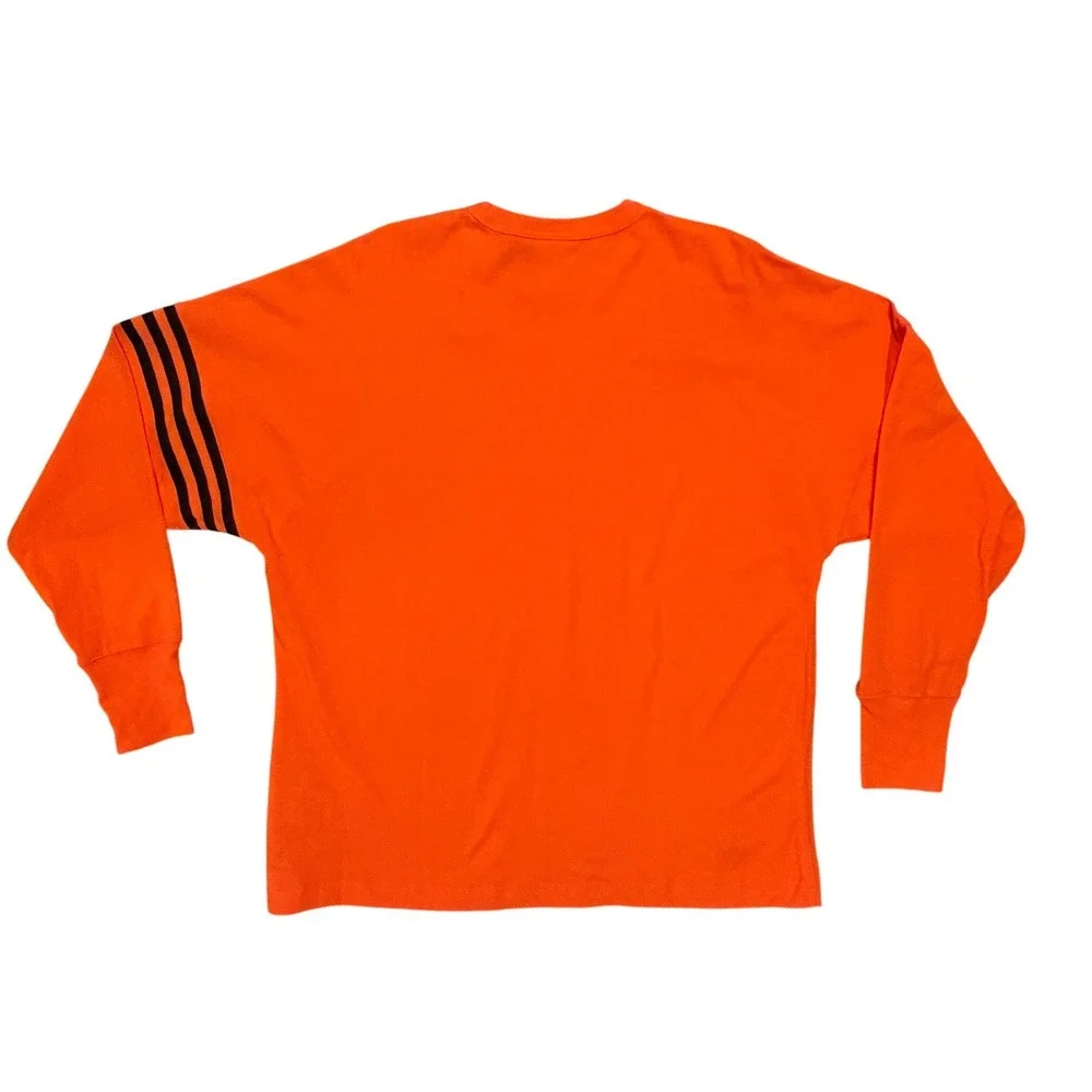 Adidas Neuclassics LS Shirt Mens M Orange Oversized Trefoil IM2098 *NEW*